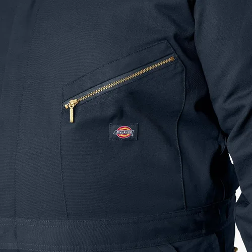 Miniatura 5 de Dickies - Overol de manga larga de lujo para hombre de 7.5 oz de sarga con cierre frontal para mecánico, uniforme industrial