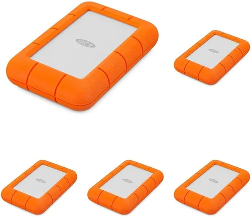 Miniatura 11 de LaCie Rugged HDD Externo Portátil de 5TB - Compatible con USB 3.0/2.0, Resistente a Golpes/Polvo/Lluvia para Mac y PC, Naranja, Gris