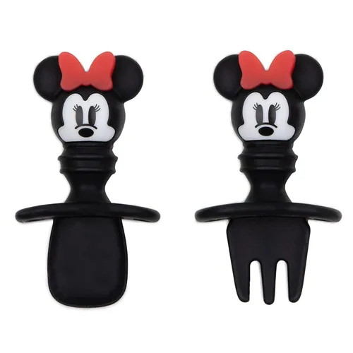 Bumkins Juego de Utensilios Disney para Bebé, Cucharones de Silicona para Sumersión, Autoalimentación, Destete Guiado por el Bebé, Entrenamiento de