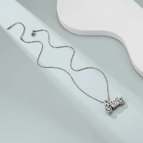 Miniatura 11 de Imrsanl Joyería de cremación para cenizas, motocicleta, automóvil pequeño, collar de urna de tractor para cenizas para hombres, recuerdo