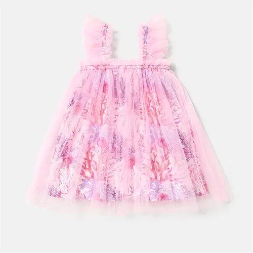 Miniatura 8 de PATPAT Vestido tutú para niña pequeña, vestidos florales de malla