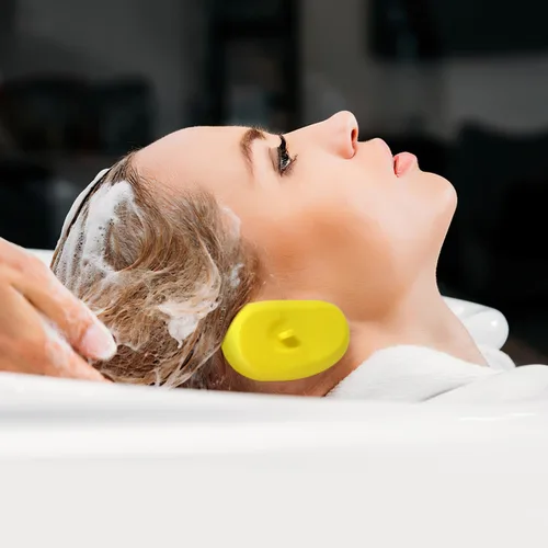 Miniatura 4 de FOMIYES 4 pares de fundas impermeables de silicona para los oídos, protectores de oídos resistentes al calor para tintes para el cabello