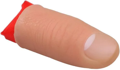 PULABO Magic Thumb Tip Trick Finger Rubber Close Up Vanish Appearing Hanky Trick Prop Cómodo y respetuoso con el medio ambiente