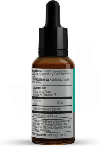 Miniatura 7 de TALYA Aceite de orégano 0.34 onzas líquidas Aceite de orégano líquido Apoyo inmunológico, alto contenido de carvacrol, salud digestiva Sin OMG
