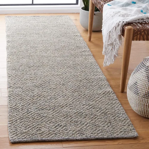 Miniatura 12 de SAFAVIEH Colección Natura - Alfombra decorativa de 2 x 3 pies, azul, lana hecha a mano, ideal para áreas de alto tráfico en entrada, sala de estar