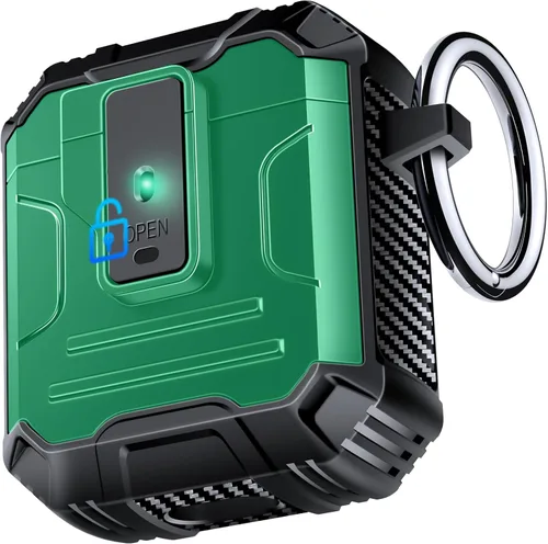 Miniatura 33 de Amoured AutoPOP - Funda para AirPods Pro de 1ª generación con cerradura y llavero, protección resistente de 360° y mecanismo de apertura de 1 clic