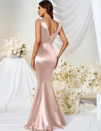 Miniatura 4 de Vestido de noche formal sin mangas de sirena elegante de los años 30 para mujer