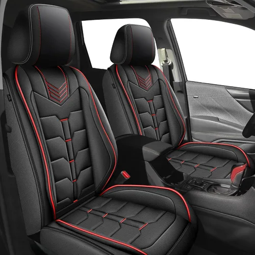 Miniatura 14 de IKABEVEM Fundas de asiento para Nissan Pathfinder 2011-2024 2025 2026, 2 piezas, fundas de asiento delantero de automóvil, de piel sintética