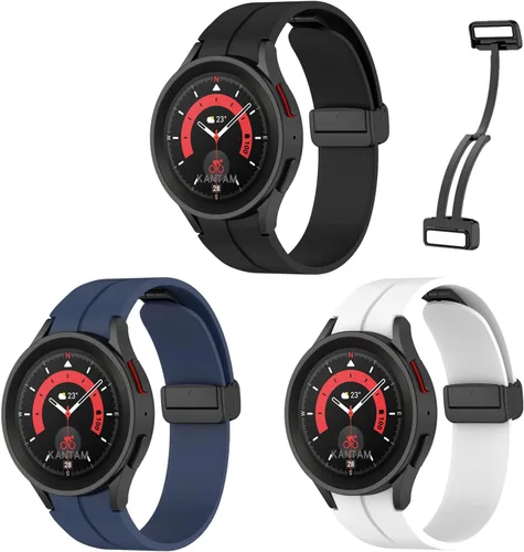 Miniatura 28 de Correa deportiva de silicona para Galaxy Watch 5 Pro de 1.772 pulgadas, sin huecos, compatible con Galaxy Watch 7, 6, 5, 4, correa de repuesto