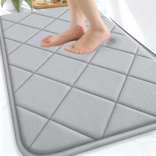 Miniatura 66 de OLANLY Tapete de baño de espuma viscoelástica de 24 x 16 pulgadas, ultra suave y absorbente, lavable a máquina, cómodo tapete de baño para suelo