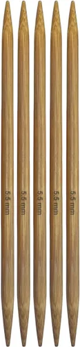 Miniatura 17 de Mdoker Agujas de tejer de bambú de doble punta de bambú carbonizado 7.9 pulgadas (7.9 in) de longitud para proyectos de hilo de tejer creativos