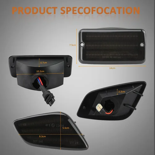Miniatura 8 de Bestview Luz de Señal de Giro Delantera y Luz Marcadora Lateral LED Compatible con Jeep Wrangler TJ 1997-2006, Kit de Luz de Señal de Giro