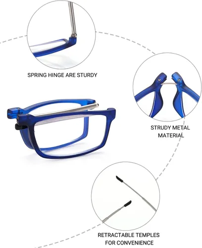 Miniatura 4 de LUFF Folding Reading Glasses for Men Readers for Women Anti Blue Light Glasses