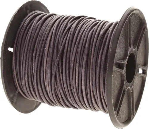 Miniatura 46 de The Beadsmith Cordón de cuero – Negro – Bobina de 0.039 in – 5 yardas/14.8 ft – Tanga de cuero indio ideal para trenzar, cuentas, collares, cordones