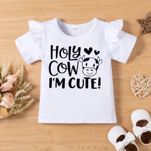 Miniatura 4 de DREAM BUS Conjunto de bebé para niña pequeña, con volantes acampanados, pantalones acampanados, con estampado de girasol, para verano, para niña