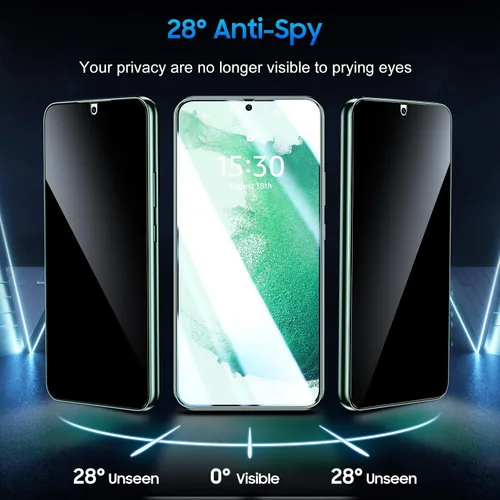 Miniatura 4 de UniqueMe Protector de pantalla de privacidad para Samsung Galaxy S22 Plus de 6.6 pulgadas, compatible con huellas dactilares ultrasónicas
