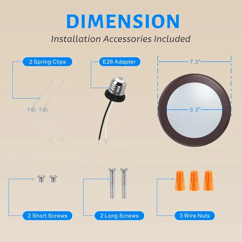Miniatura 7 de ECOELER Luz descendente de disco LED regulable de 5/6 pulgadas, 16.5 W, 1000 lúmenes, luz diurna de 5000 K, luz de techo de montaje en superficie