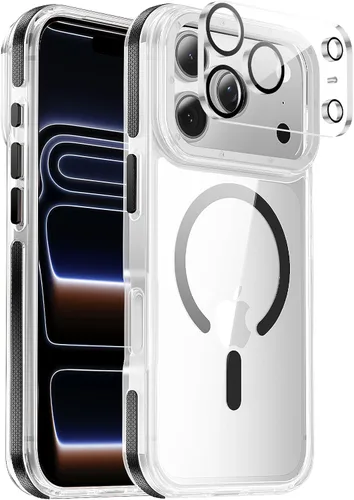 Miniatura 152 de Funda para iPhone 17 Pro Max con protector de lente de cámara [protección de grado militar de 10 pies] compatible con MagSafe a prueba de golpes