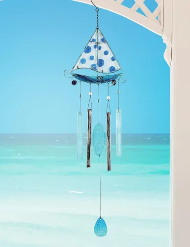 Miniatura 2 de Sunset Vista Design Studios Beach Collection Campanilla de viento, velero
