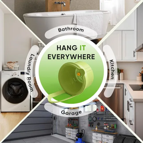 Miniatura 8 de Colador colgante de residuos de alimentos para fregadero, cesta coladora de fregadero con descarga de prensa, diseño autolimpiante, colador de Verde