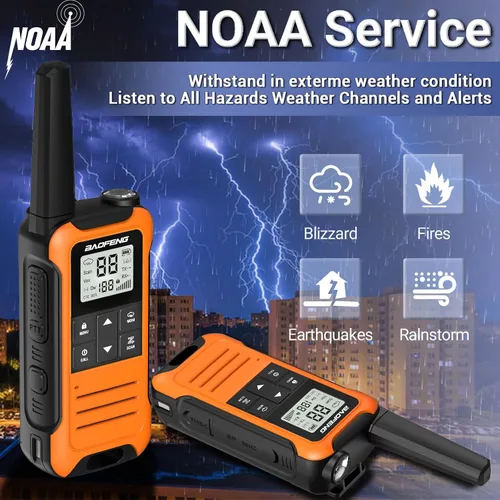 Miniatura 5 de Walkie Talkies de Largo Alcance para Adultos, Walkie Talkie Recargable Baofeng F22 Radio FRS Walky Talky Walkie-Talkie Familiar con Batería de 1400