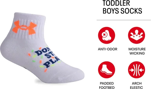 Miniatura 2 de Under Armour Paquete múltiple de calcetines estampados para niños