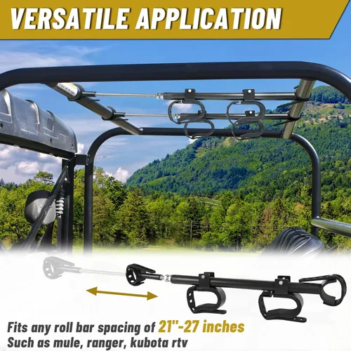 Miniatura 2 de StarknightMT Portaarmas para UTV - Portaarmas Aéreo para UTV Soporte de Techo para Armas/Arcos con Acolchado Suave, Ajustable se Adapta a Espaciado