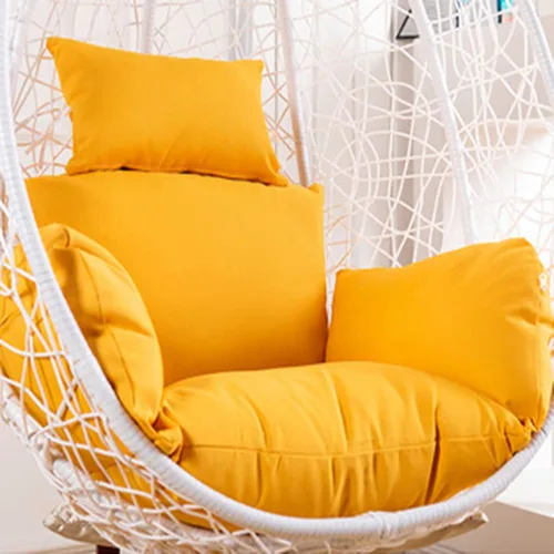 Miniatura 8 de Cojín para silla con columpio, impermeable, suave, para colgar huevos, para patio, con almohada, para interiores y exteriores Rojo