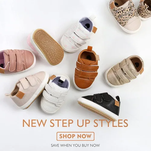 Miniatura 2 de SOFMUO Zapatos deportivos de piel sintética para bebés, niños y niñas, con suela de goma suave, mocasines Oxford para recién nacidos