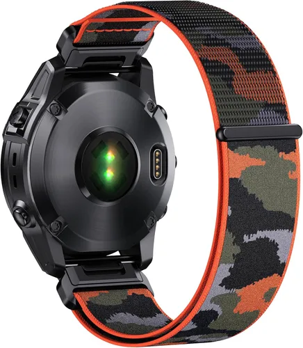 Miniatura 9 de Compatible con Garmin Fenix 8/8 Pro 2.008 in/Fenix 7X/6X/6X Pro/5X/5X Plus, correa de reloj de nailon de 1.024 in de ajuste rápido, correa Negro