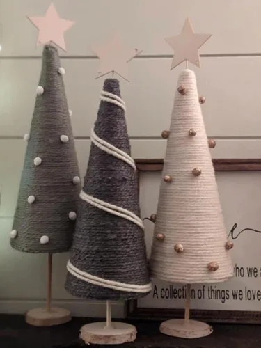 Miniatura 3 de Crafare Paquete de 4 conos de espuma para árbol de poliestireno de 4.56 x 15.7 pulgadas para proyectos de Navidad, boda, mesa, centro de mesa