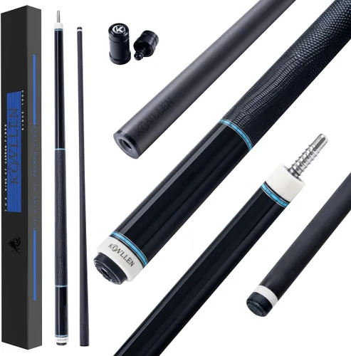 Miniatura 16 de KONLLEN 2.0 Carbon Fiber Pool Cue, Low Deflection Shaft with Pro Taper, Ebony Inlay Design, 12.5mm / 11.8mm Tip, Adjustable Weight System