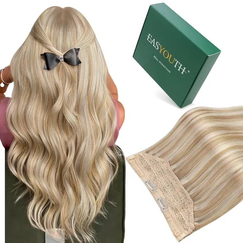 Miniatura 48 de Easyouth Extensión de cola de caballo de cabello humano marrón ombré, extensión de colas de caballo, extensiones de cola de caballo de color marrón