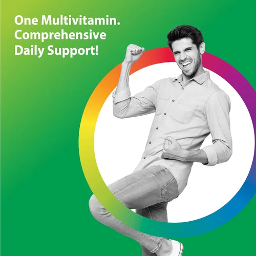Miniatura 3 de Rainbow Light Multivitamínico para hombres, vitamina C, D y zinc, probióticos, multivitamínico para hombres proporciona apoyo inmunitario, cardíaco