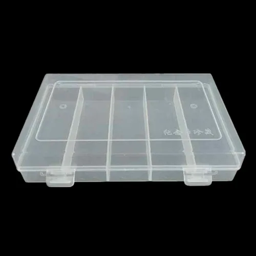 Miniatura 8 de ljhnba 5 ranuras de almacenamiento rectangular de plástico coleccionable, contenedor de almacenamiento apto para 100 piezas de 1.181 in, caja