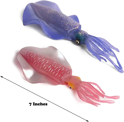 Miniatura 8 de Gemini&Genius 2 juguetes de calamares, animales bioluminiscentes marinos, juguetes de sepias, figuras de acción de animales marinos, regalo ideal 2