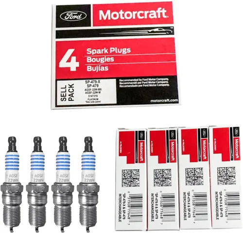 Miniatura 4 de MAS Juego de 8 bobinas de encendido amarillas, botas curvadas DG508 y 8 bujías Motorcraft Platinum SP479 compatibles con Ford F150 F250 Super Duty