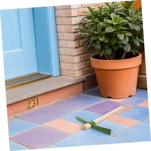 Miniatura 7 de Yardwe Recogedor de jardín, herramienta de jardín para plantación de flores, pico, cultivador, azada, azada de jardín, azadas oscilantes, azadas