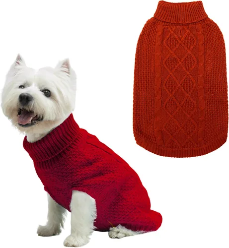 Miniatura 68 de Mihachi Suéteres para Perros Pequeños y Medianos Niña o Niño, Camisa Cálida y Suave para Perros, Abrigo para Perros para Clima Frío con Cuello