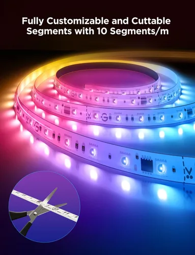 Miniatura 7 de Govee RGBWWIC - Tira de luz 2 Pro con materia, tira de luces LED inteligentes de 6.56 pies compatible con Alexa y Google Assistant, luces LED que