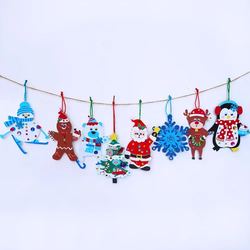 Miniatura 4 de Winlyn 24 juegos de manualidades de Navidad, manualidades de invierno, adornos de Navidad, decoraciones de arte, juegos de espuma, Papá Noel, reno