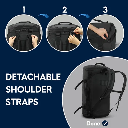 Miniatura 2 de Haimont Mochila de lona, bolsa de viaje con compartimento para zapatos, resistente al agua, para hombres y mujeres, viajes diarios,