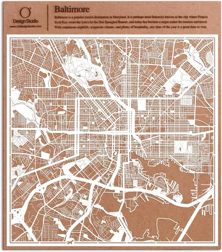 Miniatura 77 de O3 Design Studio Aberdeen - Mapa de papel cortado en papel blanco de 12 x 12 pulgadas