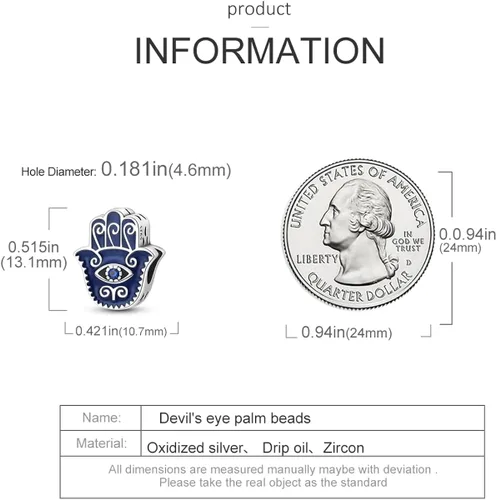 Miniatura 3 de Parmuz 925 Sterling Silver Charm for Bracelets Dog Evil Eye Travel Love Mom Dangle Charms for European Bracelets Necklace Pendant Beads Jewelry Gift