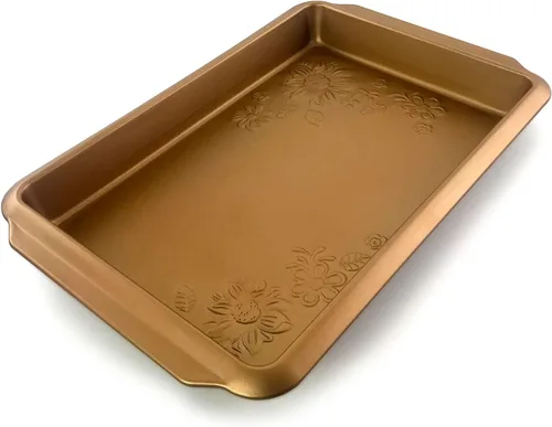 Miniatura 2 de Gibson Home Country Kitchen - Sartén para asar en relieve de acero al carbono de 19 pulgadas en cobre