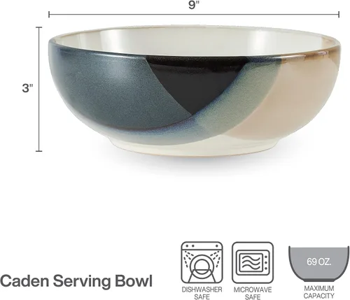 Miniatura 3 de Gourmet Basics by Mikasa Caden - Cuenco para servir, 9 pulgadas