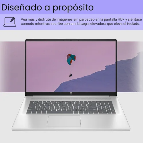 Miniatura 3 de HP portátil de 17.3 pulgadas, pantalla HD+, AMD Ryzen 5 7520U, 16 GB de RAM, SSD de 512 GB, gráficos AMD Radeon, Windows 11 Home, color plata