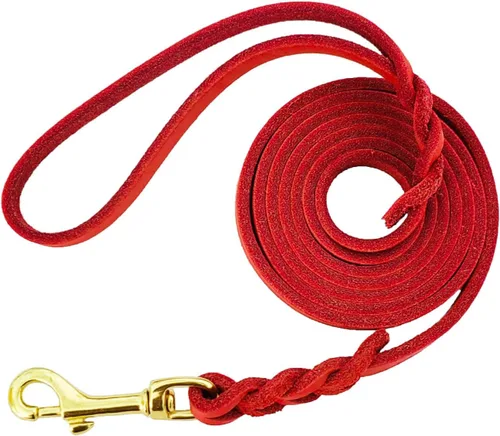 Miniatura 17 de LWBMG Correa de cuero para perro de 8 x 3/4 pulgadas, correas de perro para perros grandes, resistentes, fuertes y suaves, hechas a mano, trenzadas
