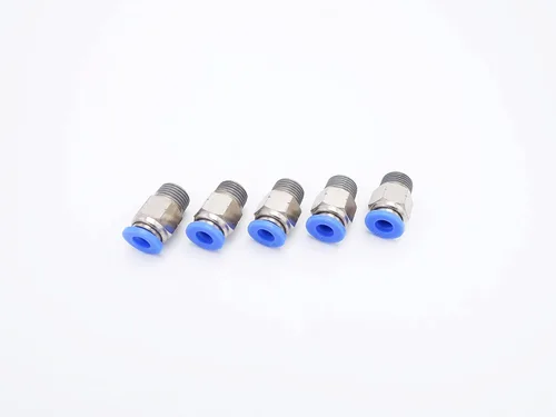 Miniatura 18 de Accesorio de conexión de empuje 5/32" Tubo OD x 10-32 UNF rosca macho, Conectores neumáticos de aire y agua de empuje rápido rectos para macho