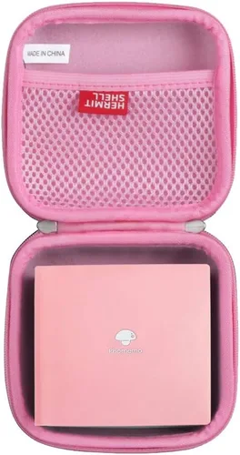 Miniatura 7 de Hermitshell Funda de viaje para impresora de bolsillo Phomemo M02 / Phomemo M02 Pro/Phomemo M02S (negro exterior + interior azul claro)